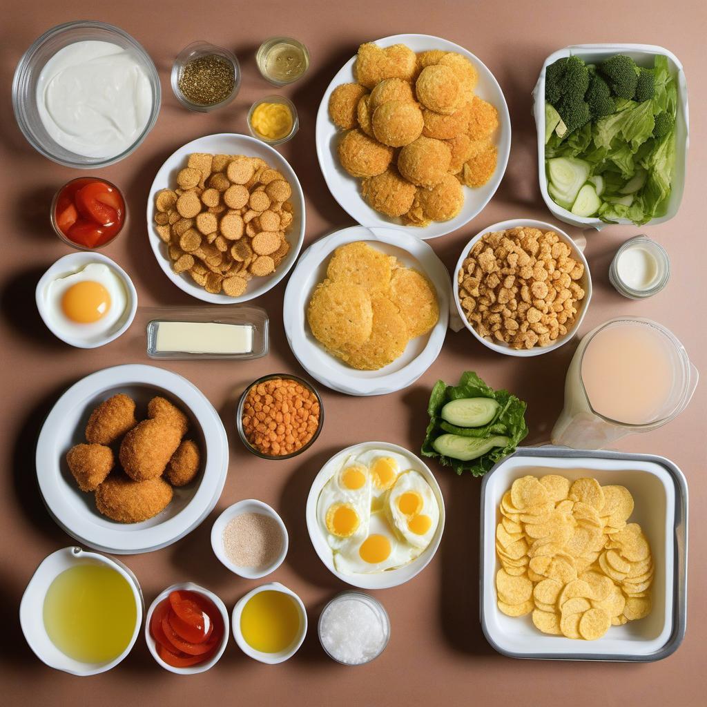 Items needed to answer the question, How do I cook Capn Crunch Coated Chicken Burger. Items include:  Cap'n Crunch cereal  Boneless, skinless chicken breasts  Salt and pepper  Beaten egg  Oil for frying  Burger buns  Mayonnaise  Lettuce and tomato slices  Dill pickle (optional)  Cheese slice  Toothpicks