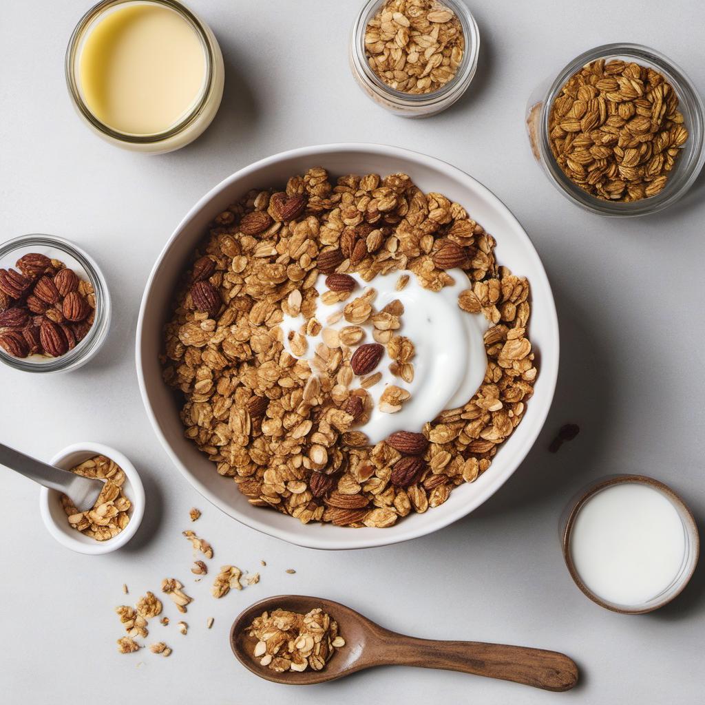 Items needed to answer the question, How do I incorporate Grain-Free Granola into yogurt. Items include:  Grain-Free Granola  Yogurt