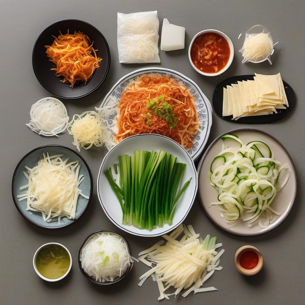 Items needed to answer the question, How do I cook a kimchi quesadilla. Items include:  tortillas  kimchi  shredded cheese  sliced green onions  cooking oil
