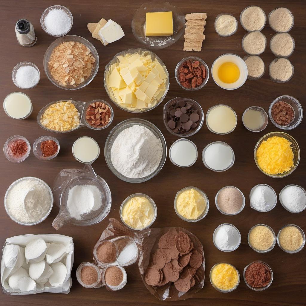 Items needed to answer the question, How do I add a twist to traditional French croissants. Items include:  Flour  Sugar  Salt  Yeast  Butter  Water  Egg  Twist ingredients