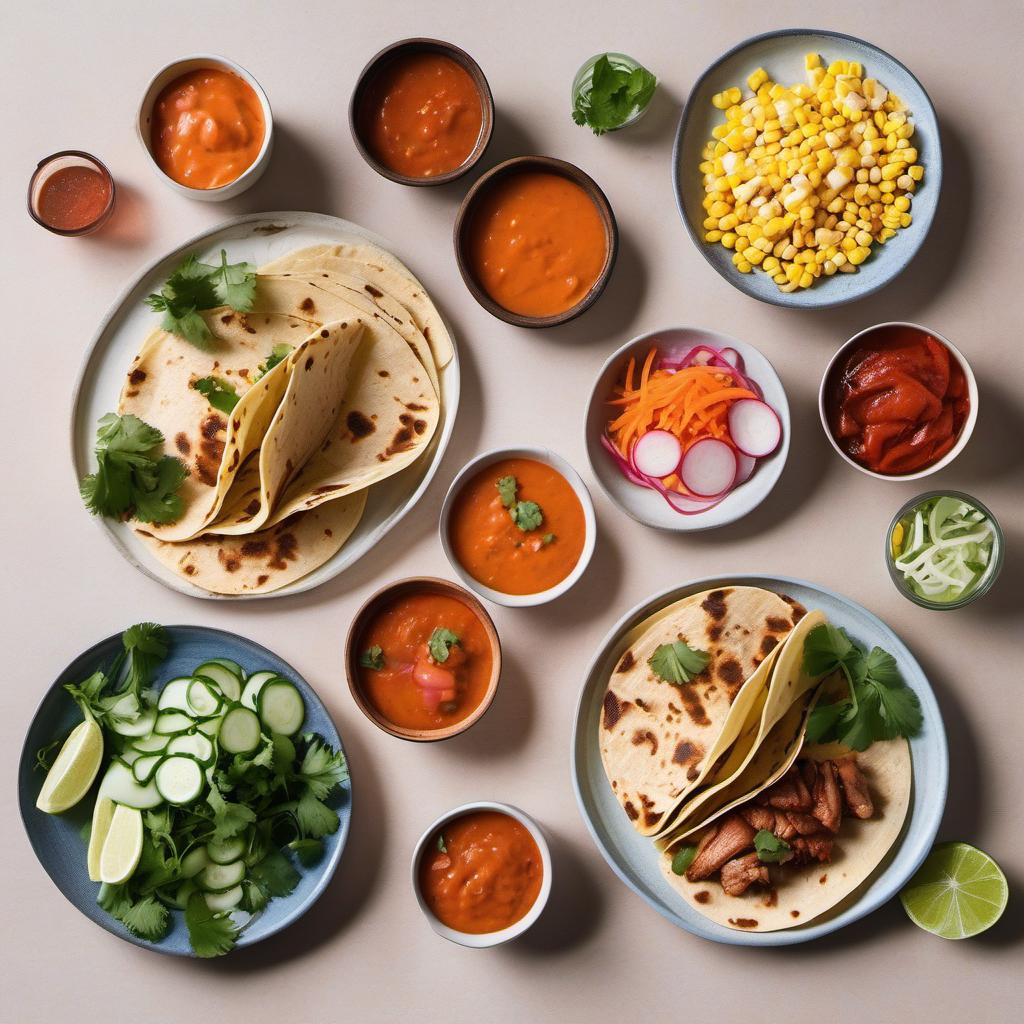 Items needed to answer the question, How do I make Banh Mi Tacos. Items include:  Corn tortillas  Grilled pork or chicken  Pickled carrots and daikon radishes  Fresh cilantro  Sliced jalapenos  Sriracha mayo