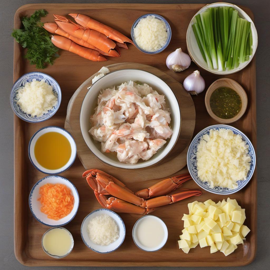 Items needed to answer the question, How do I prepare a mouthwatering Crab Bisque. Items include:  fresh crab meat  butter  onion  garlic cloves  carrot  celery stalk  all-purpose flour  chicken broth  heavy cream  Worcestershire sauce  paprika  salt  pepper  chopped parsley