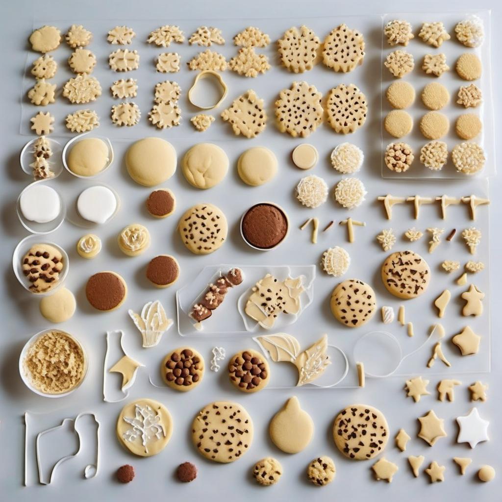 Items needed to answer the question, How do I create adorable 3D embellishments for cookies. Items include:  cookie dough  cookie cutters  royal icing  food coloring  piping bags  piping tips  toothpicks  small edible decorations