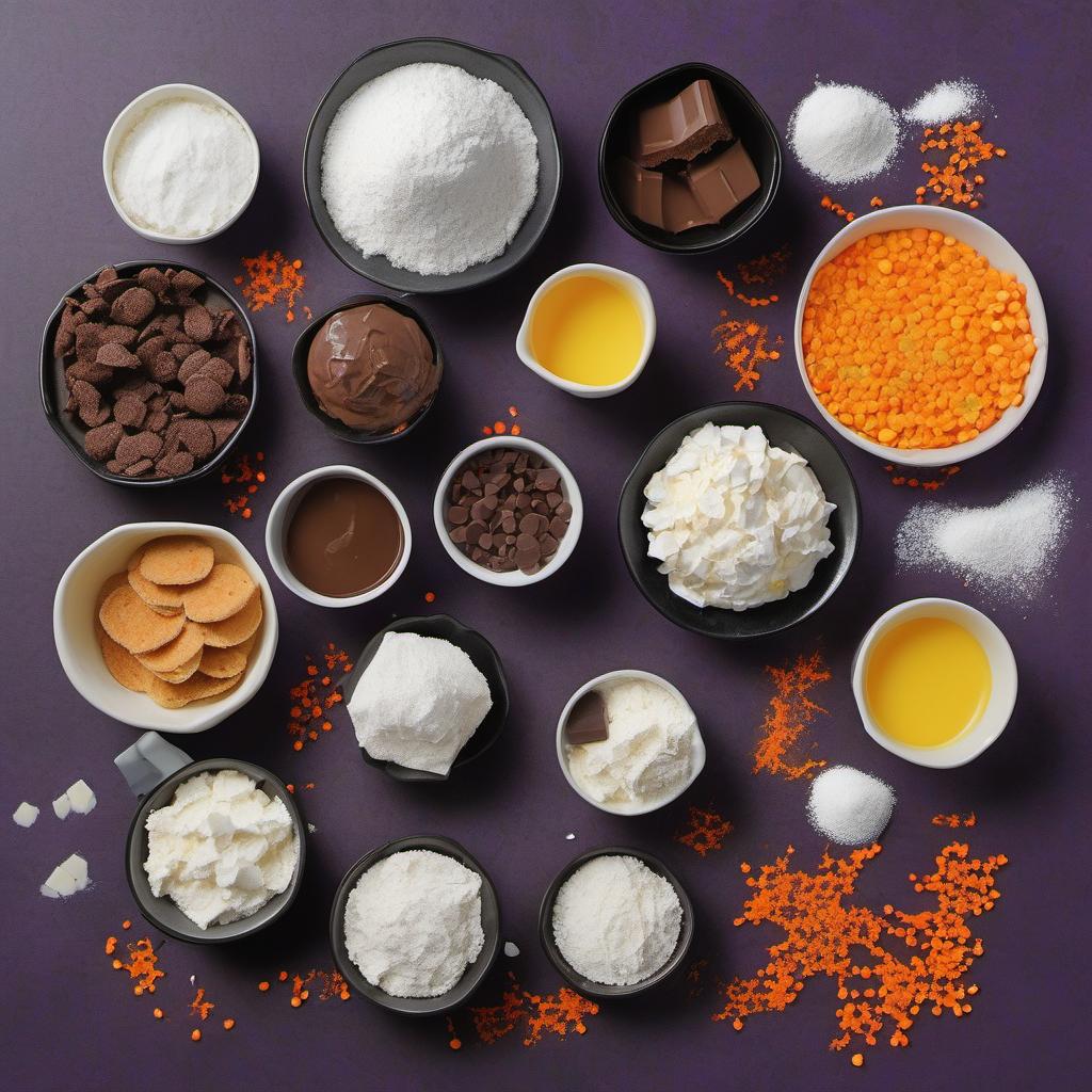 Items needed to answer the question, How do I make wickedly delicious Witch Hat cookies. Items include:  Unsalted Butter  Granulated Sugar  Eggs  Vanilla Extract  All-Purpose Flour  Baking Soda  Salt  Chocolate Chips  Halloween-themed Sprinkles  Chocolate Candy for Buckle