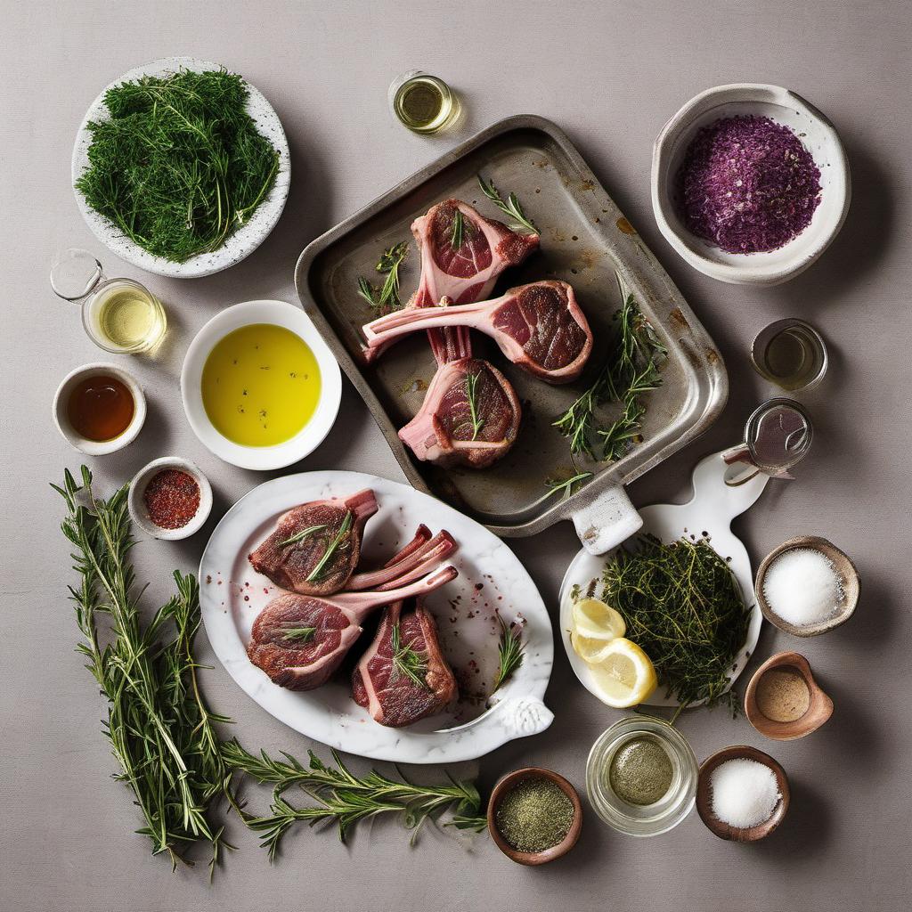Items needed to answer the question, How do I grill mouthwatering lamb chops with herbs. Items include:  Lamb chops  Herbs (rosemary, thyme, oregano)  Salt and pepper  Olive oil