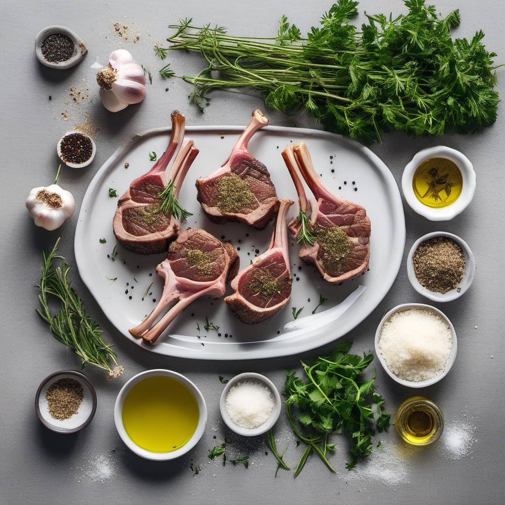 Items needed to answer the question, How do I make herb-crusted lamb chops with a twist. Items include:  lamb chops  fresh herbs  garlic  breadcrumbs  olive oil  salt  black pepper