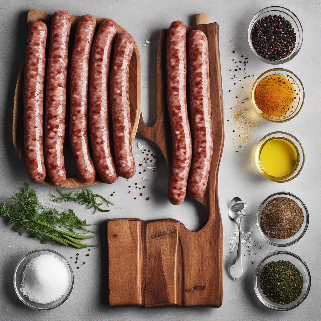 Items needed to answer the question, How do I grill boerewors sausages. Items include:  Boerewors sausages  Vegetable oil  Salt  Pepper