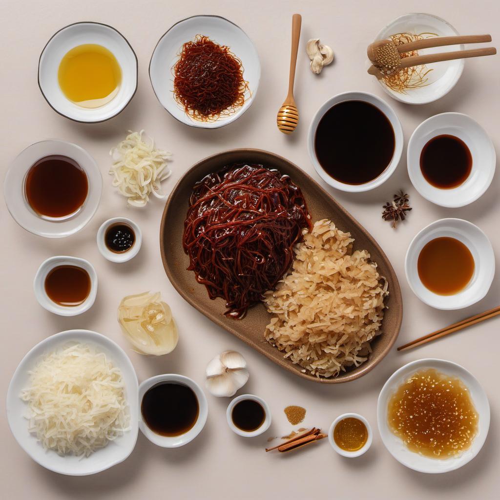 Items needed to answer the question, How do I create a finger-licking Peking Duck glaze. Items include:  hoisin sauce  honey  soy sauce  ginger  garlic clove