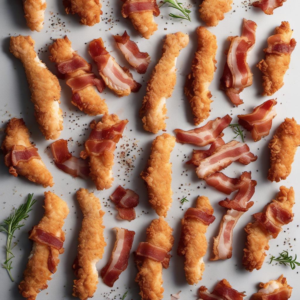 Items needed to answer the question, How do I cook Bacon-Wrapped Chicken Tenders. Items include:  Chicken Tenders  Bacon  Salt and Pepper