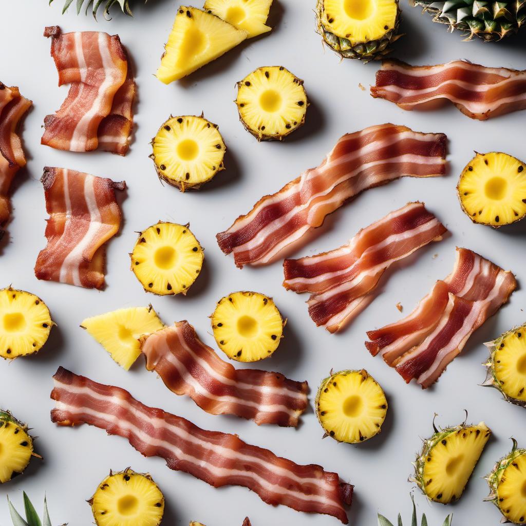 Items needed to answer the question, How do I prepare Bacon-Wrapped Pineapple Bites. Items include:  bacon slices  pineapple