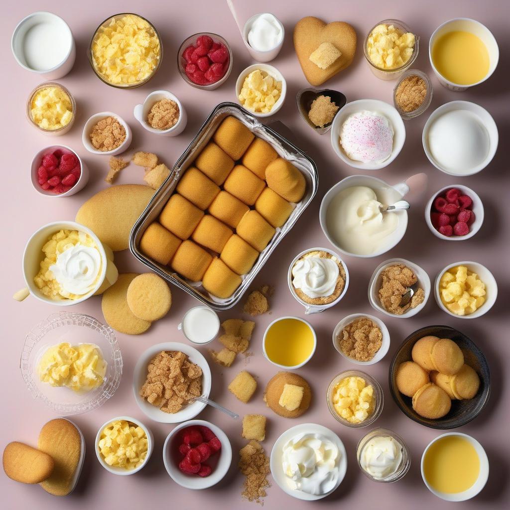 Items needed to answer the question, How do I make Twinkie Pudding. Items include:  Twinkies  Milk  Instant Vanilla Pudding Mix  Optional toppings