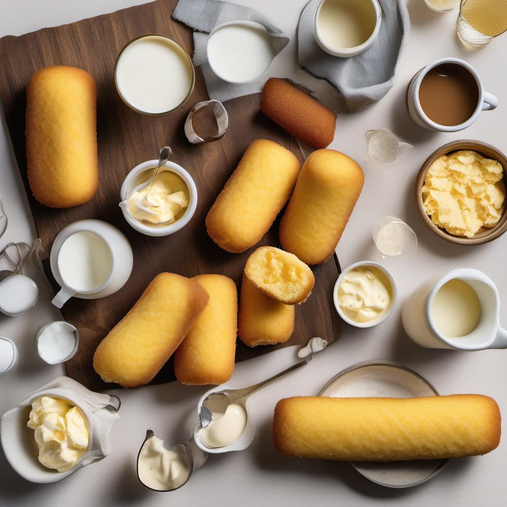 Items needed to answer the question, How do I make Twinkie Trifle. Items include:  Twinkies  Vanilla pudding mix  Milk