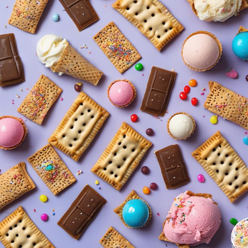 Items needed to answer the question, How do I create a Pop-Tart ice cream sandwich. Items include:  Pop-Tarts  Ice cream  Sprinkles