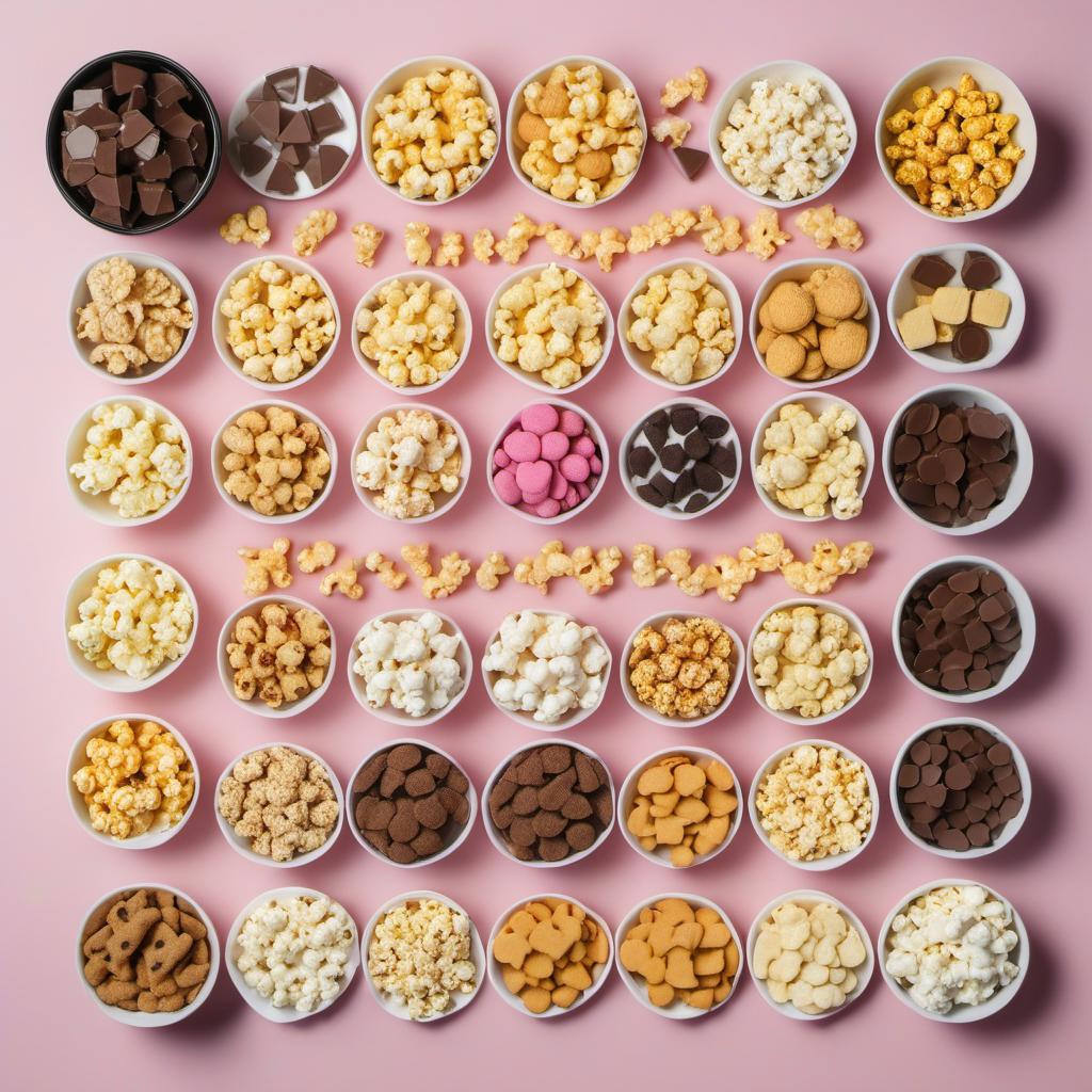 Items needed to answer the question, How Do I Make Playful Animal Cracker Popcorn. Items include:  Popcorn  Animal Crackers  Candy Coating Wafers  Popcorn  Chocolate chips  Animal crackers