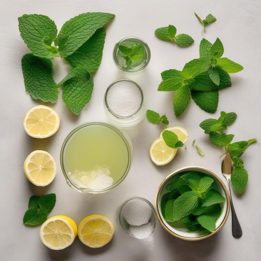 Items needed to answer the question, How do I create Sparkling Prosecco Jelly. Items include:  Mint sprigs (optional)  Prosecco  Powdered Gelatin  Sugar  Lemon