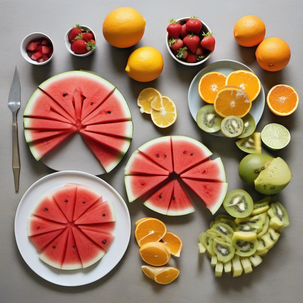 Items needed to answer the question, How do I make a Summer Paradise Fruit Salad. Items include:  watermelon  strawberries  pineapple  kiwi  oranges  grapes  lime juice  honey  salt