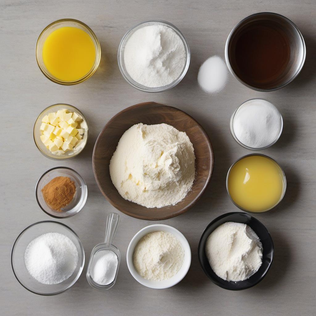 Items needed to answer the question, How do I bake fluffy Piña Colada Cupcakes like a pro. Items include:  All-Purpose Flour  Baking Powder  Salt  Unsalted Butter  Granulated Sugar  Eggs  Vanilla Extract  Coconut Extract  Canned Pineapple Juice  Coconut Milk  Crushed Pineapple  Shredded Coconut