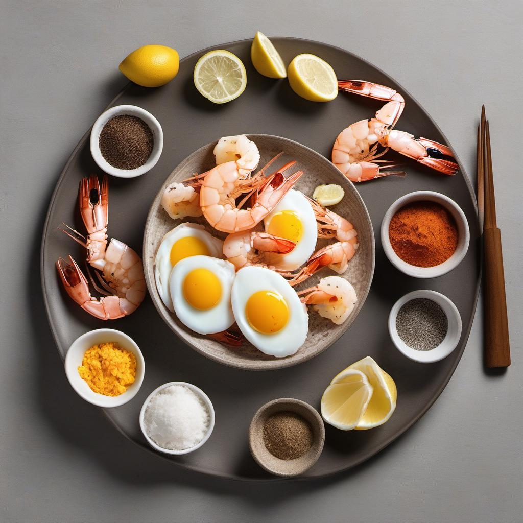 Items needed to answer the question, How do I bake coconut shrimp. Items include:  large shrimp  all-purpose flour  salt  black pepper  paprika  eggs  shredded coconut