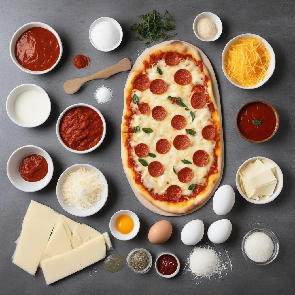 Items needed to answer the question, How do I make an egg-topped pizza on the grill. Items include:  Pizza Dough  Pizza Sauce  Cheese  Toppings  Egg  Salt and Pepper