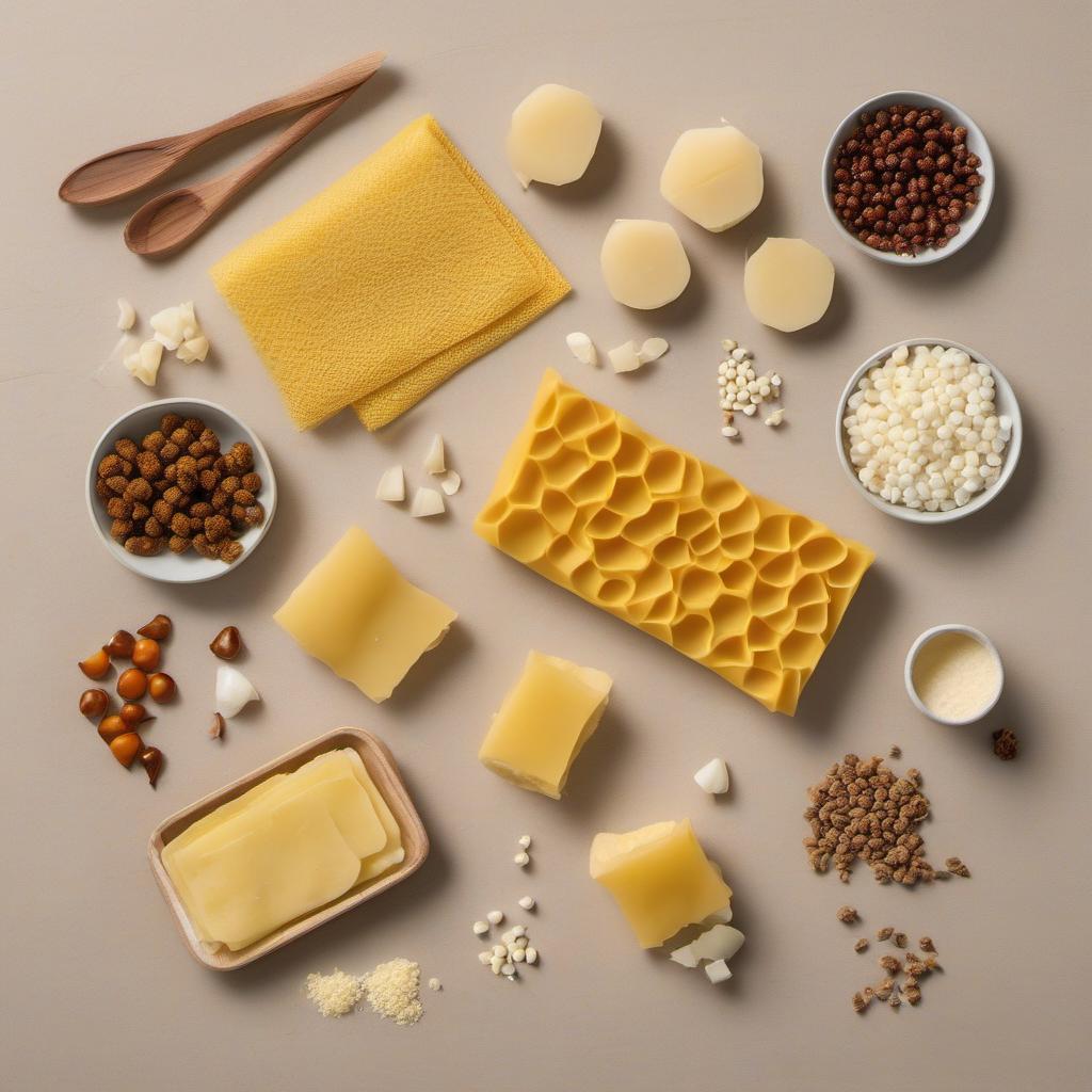 Items needed to answer the question, How do I make Beeswax-wrapped Sandwiches. Items include:  Cotton fabric  Beeswax pellets