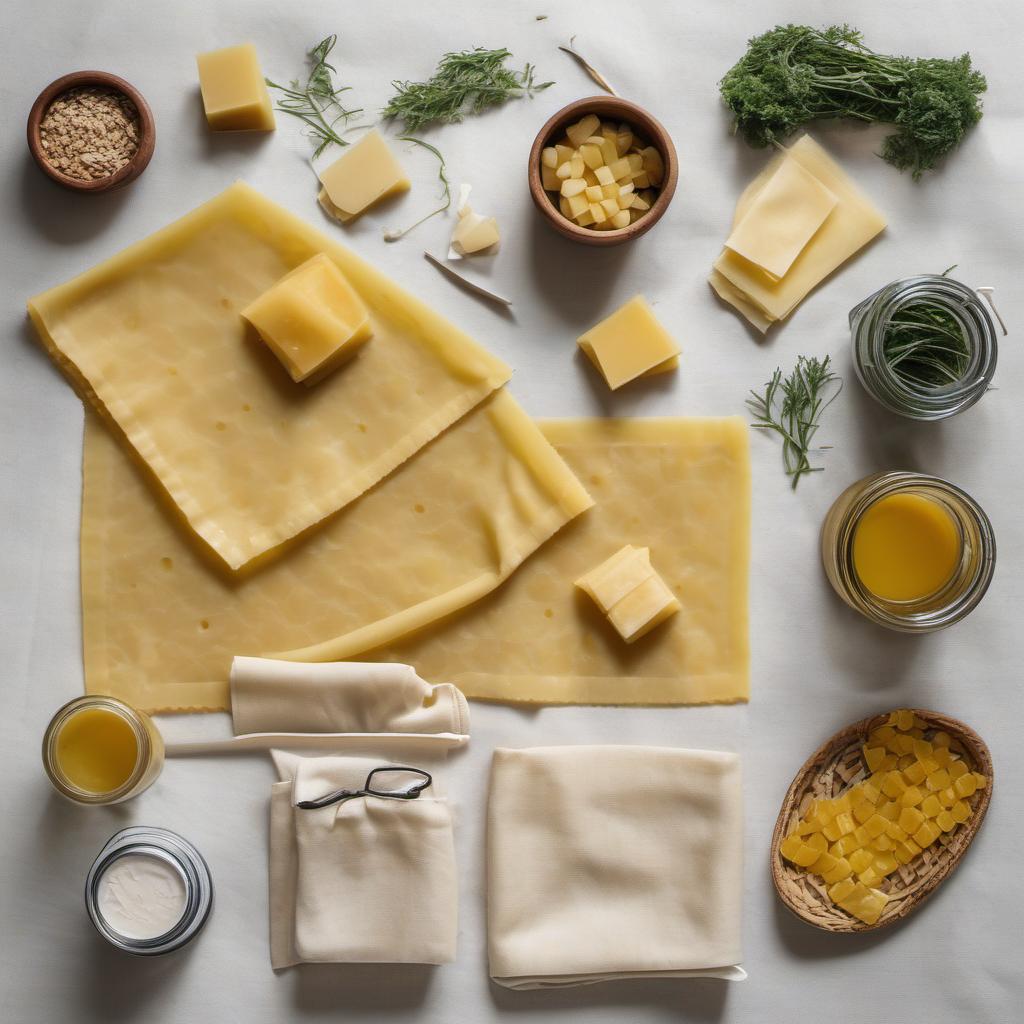 Items needed to answer the question, How do I store Beeswax-wrapped Sandwiches. Items include:  Beeswax Wraps  Clean Cloth  Reusable Container or Sealed Baggie