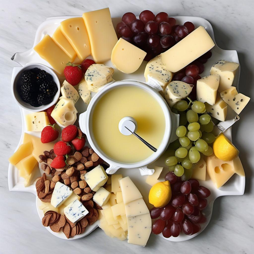 Items needed to answer the question, How do I throw a Cheese Fondue Fountain party that will make everyone melt. Items include:  Fondue Fountain  Assorted Cheeses  Dippers (bread cubes, vegetable sticks, fruit slices, etc.)  Dry White Wine  Lemon Juice  Nutmeg
