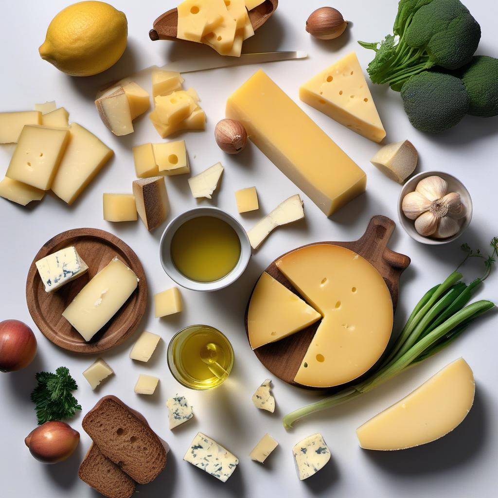 Items needed to answer the question, How do I make the ultimate Cheese Fondue Fountain for a cheesy celebration. Items include:  Cheese  White Wine  Garlic  Lemon Juice  Dippers