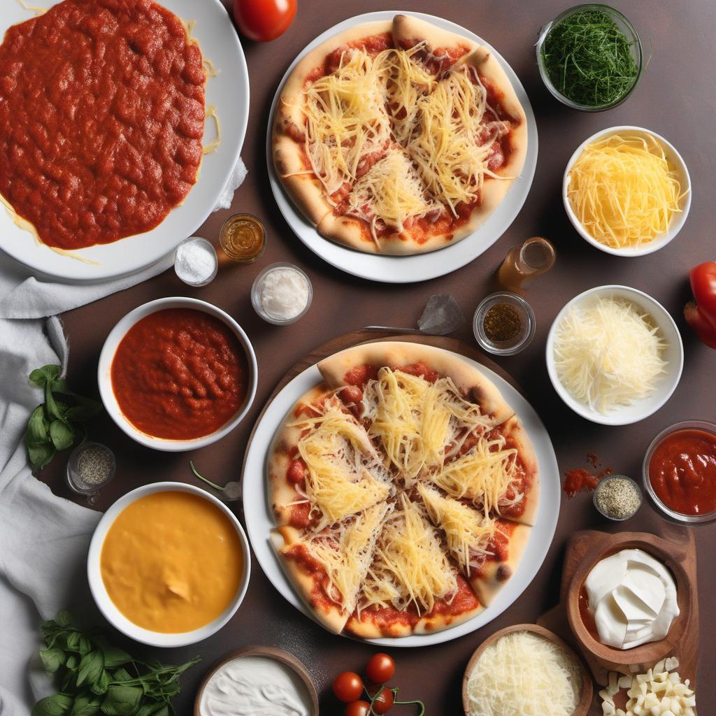 Items needed to answer the question, How do I create a gourmet cheese pull pizza. Items include:  pizza dough  shredded mozzarella cheese  pizza sauce  toppings of your choice