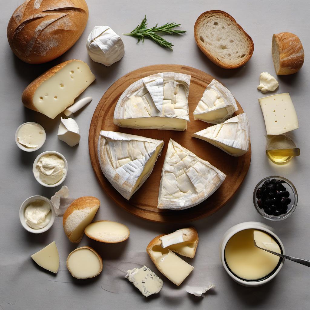 Items needed to answer the question, How do I add extra flavors to Camembert Baked in Bread. Items include:  Camembert  Flavor ingredients  Round loaf of bread