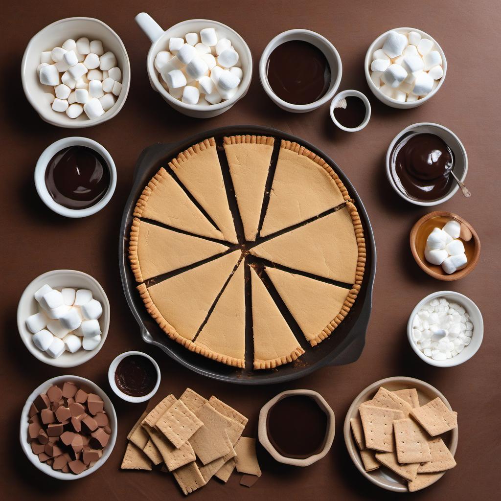 Items needed to answer the question, How do I grill Smores Pizza. Items include:  Graham Cracker Crust  Chocolate Sauce  Marshmallows