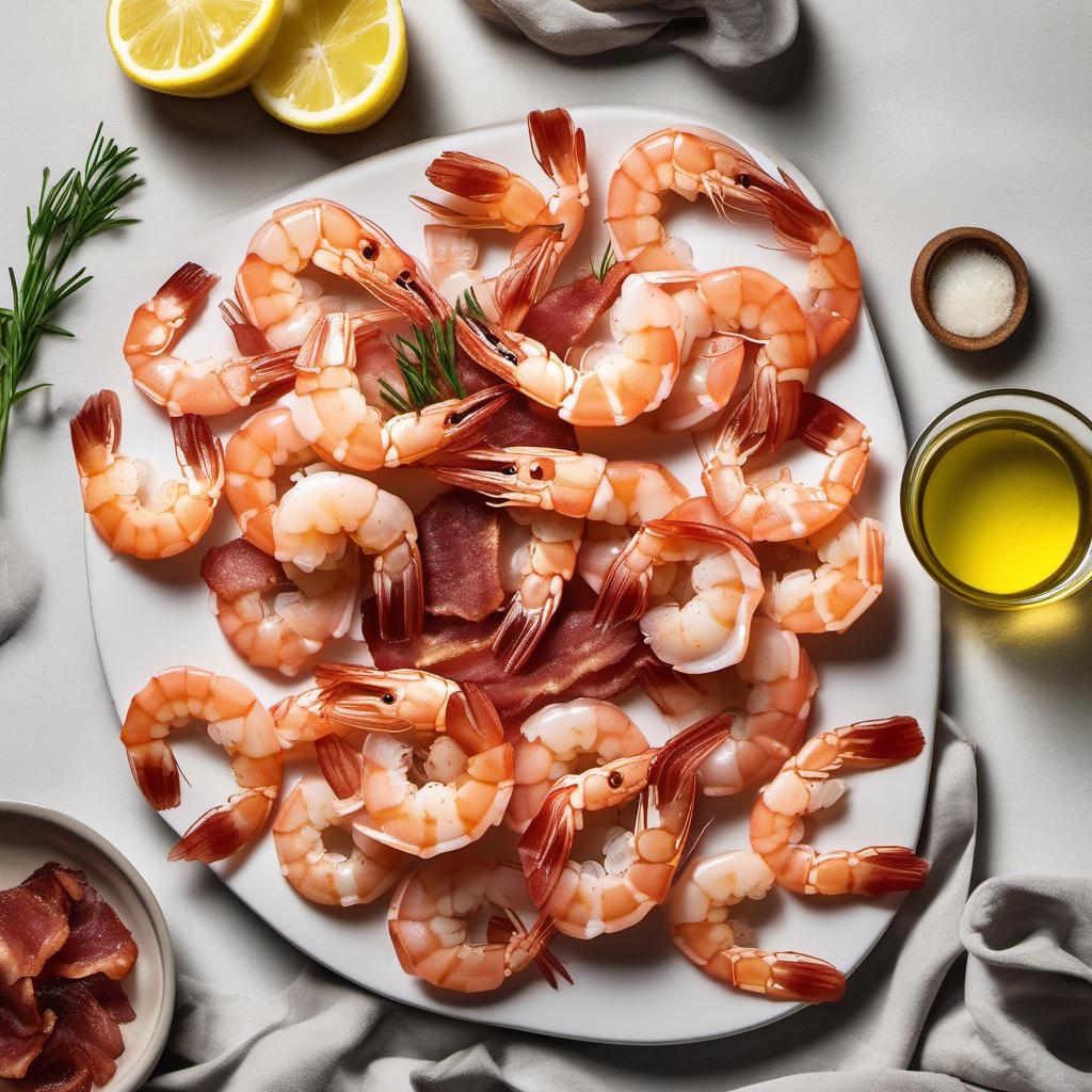 Items needed to answer the question, How do I make Bacon-Wrapped Shrimp. Items include:  Shrimp  Bacon  Oil