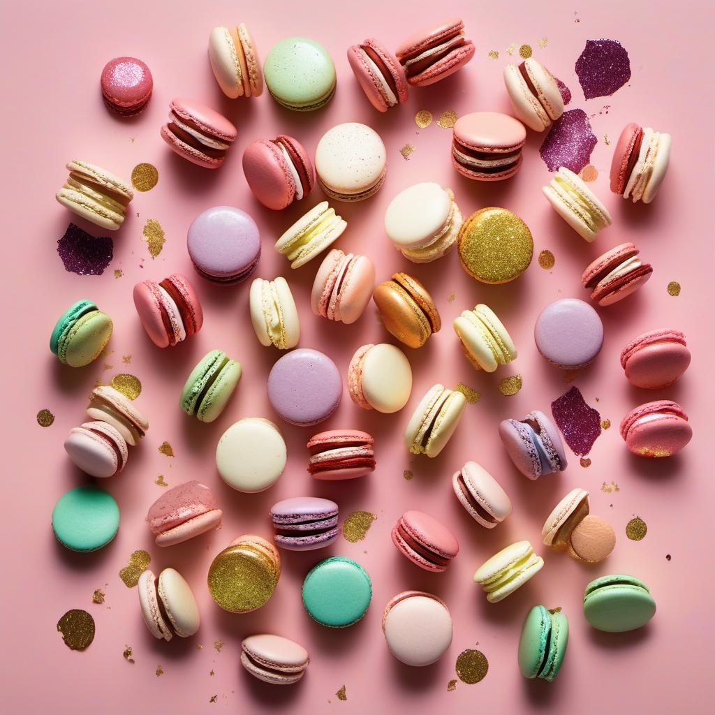 Items needed to answer the question, How do I use edible glitter on macarons. Items include:  Edible glitter  Prepared macarons