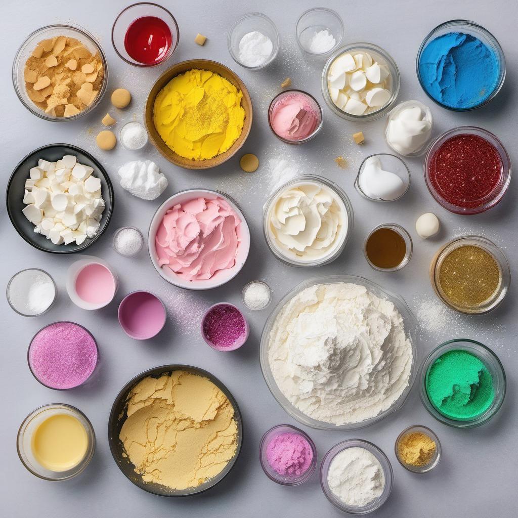 Items needed to answer the question, How do I decorate Knights Shield Cookies. Items include:  Sugar cookie dough  Powdered sugar  Meringue powder  Water  Gel food coloring  Edible glitter (optional)