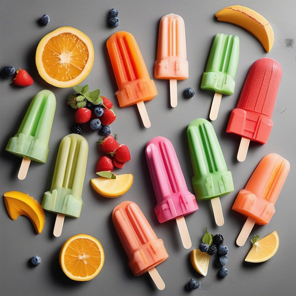 Items needed to answer the question, How do I throw a Retro Rocket Ice Pops party. Items include:  Rocket-shaped ice pop molds  Assorted fruit juices  Popsicle sticks  A pitcher  A freezer