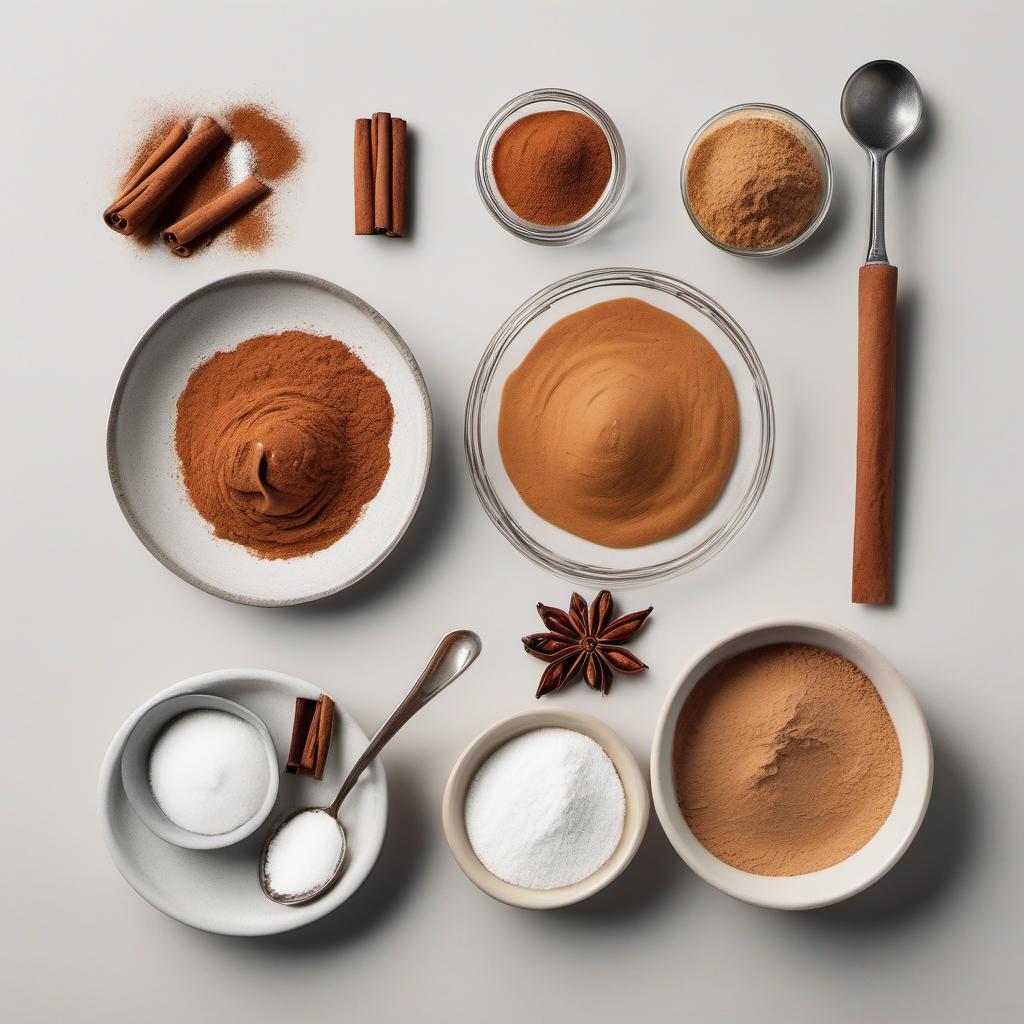 Items needed to answer the question, How do I bake 3D printed cinnamon rolls. Items include:  Cinnamon  Sugar  Cinnamon roll dough