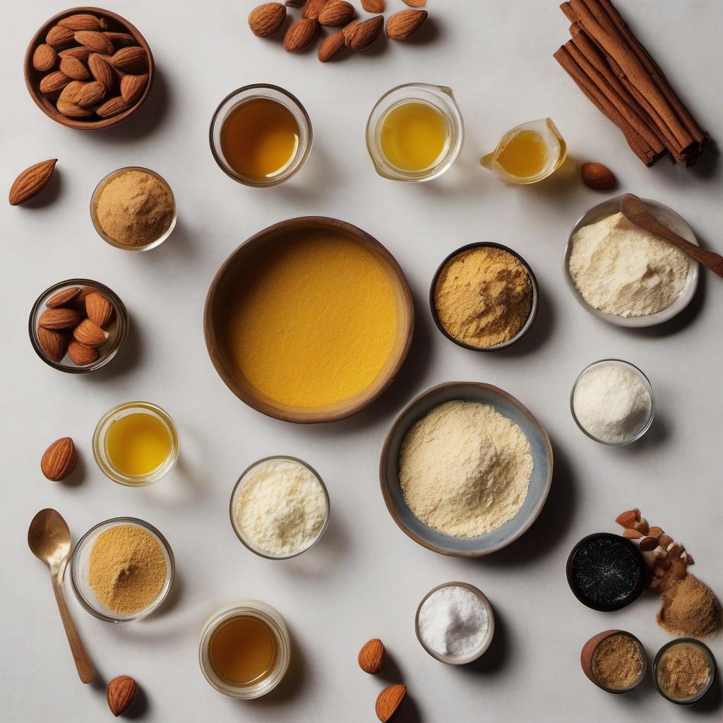 Items needed to answer the question, How do I make Stone Age Stonefruit Pies. Items include:  Almond flour  Coconut oil  Honey  Salt  Stonefruits  Arrowroot starch  Cinnamon