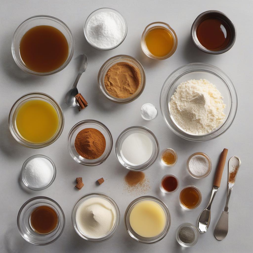 Items needed to answer the question, How do I make Centaur Caramel Churros. Items include:  All-Purpose Flour  Baking Powder  Sugar  Salt  Water  Unsalted Butter  Vanilla Extract  Vegetable Oil  Ground Cinnamon  Granulated Sugar  Caramel Sauce