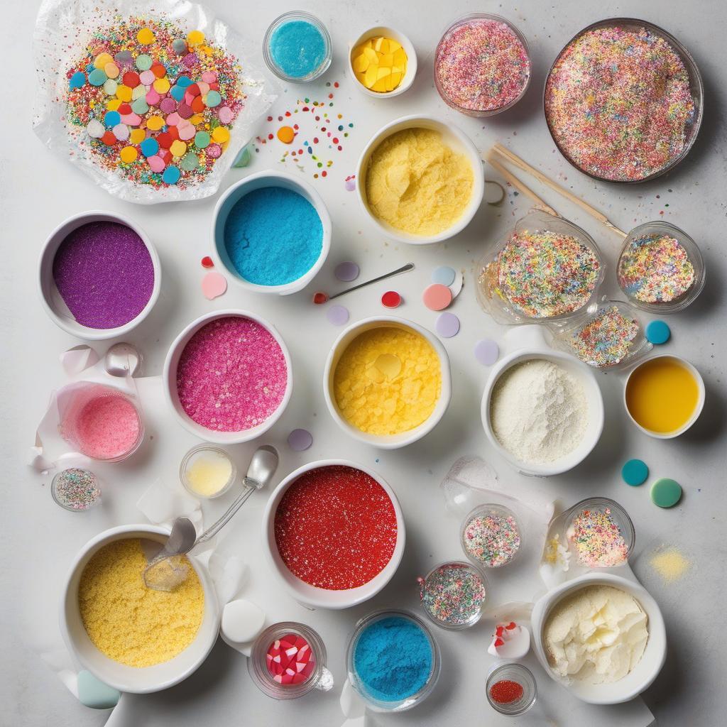 Items needed to answer the question, How do I bake Lucid Dream Lollipop cookies. Items include:  All-purpose flour  Baking powder  Pinch of salt  Unsalted butter  Sugar  Egg  Vanilla extract  White chocolate chips or candy melts  Lollipop sticks  Colorful sprinkles, edible glitter, or other decorations