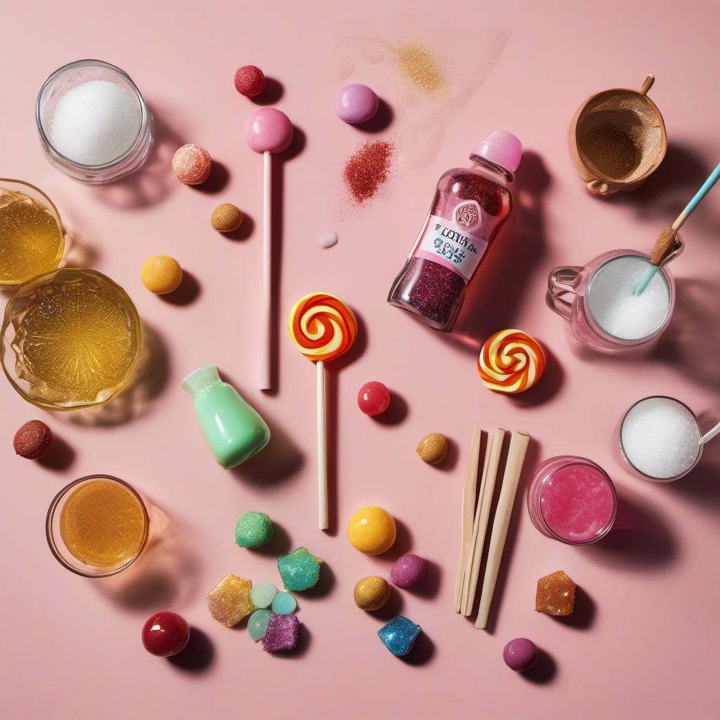 Items needed to answer the question, How do I conjure up Sparkling Light Elemental Lollies. Items include:  Light elemental essence  Fairy dust  Sugar  Water  Lollipop molds  Lollipop sticks