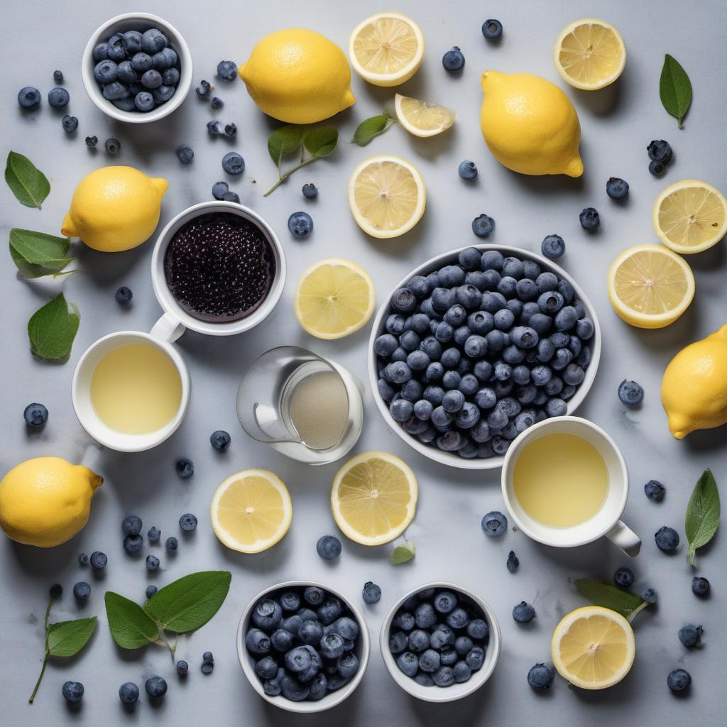 Items needed to answer the question, How do I create a Storm Elemental Sorbet masterpiece. Items include:  Blueberries  Lemon juice  Sugar  Salt