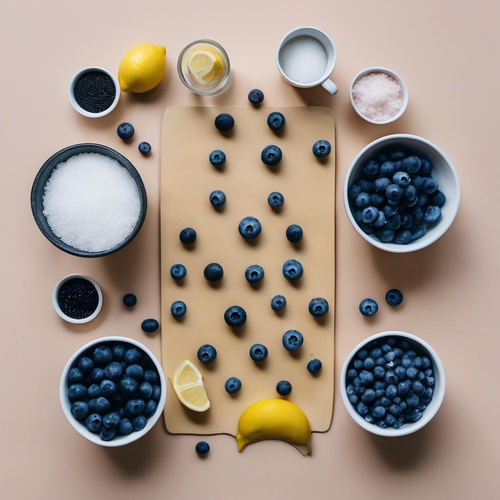 Items needed to answer the question, How do I impress my guests with Storm Elemental Sorbet. Items include:  Blueberries  Lemon juice  Granulated sugar  Coconut milk  Salt