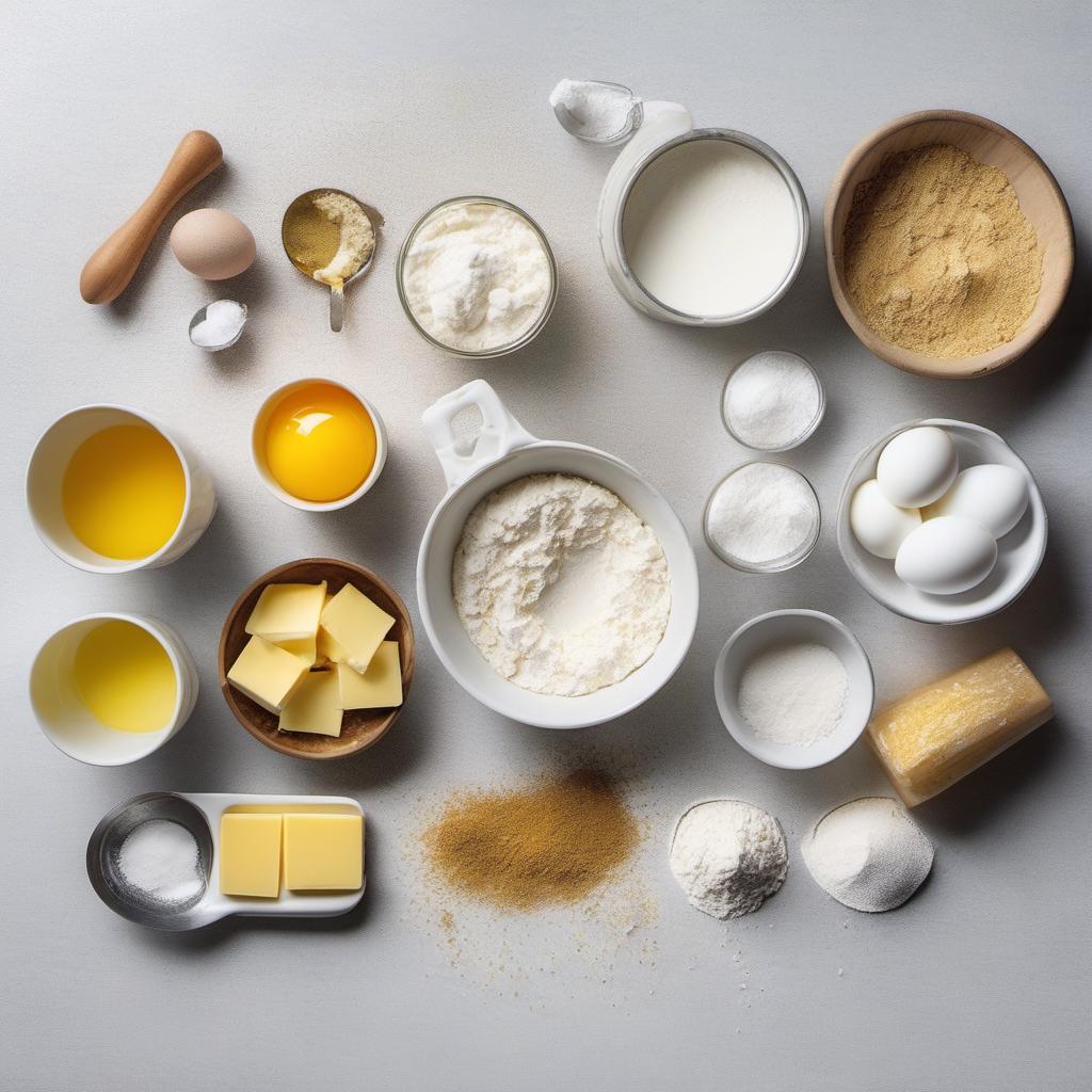 Items needed to answer the question, How do I create Troll Treasure Taffy cupcakes. Items include:  Flour  Sugar  Butter  Milk  Eggs  Baking powder  Salt  Vanilla extract  Magic glitter