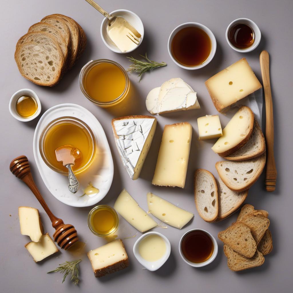Items needed to answer the question, How do I create Hyperborean Honey Brie Bites. Items include:  Brie cheese  Bread  Hyperborean honey