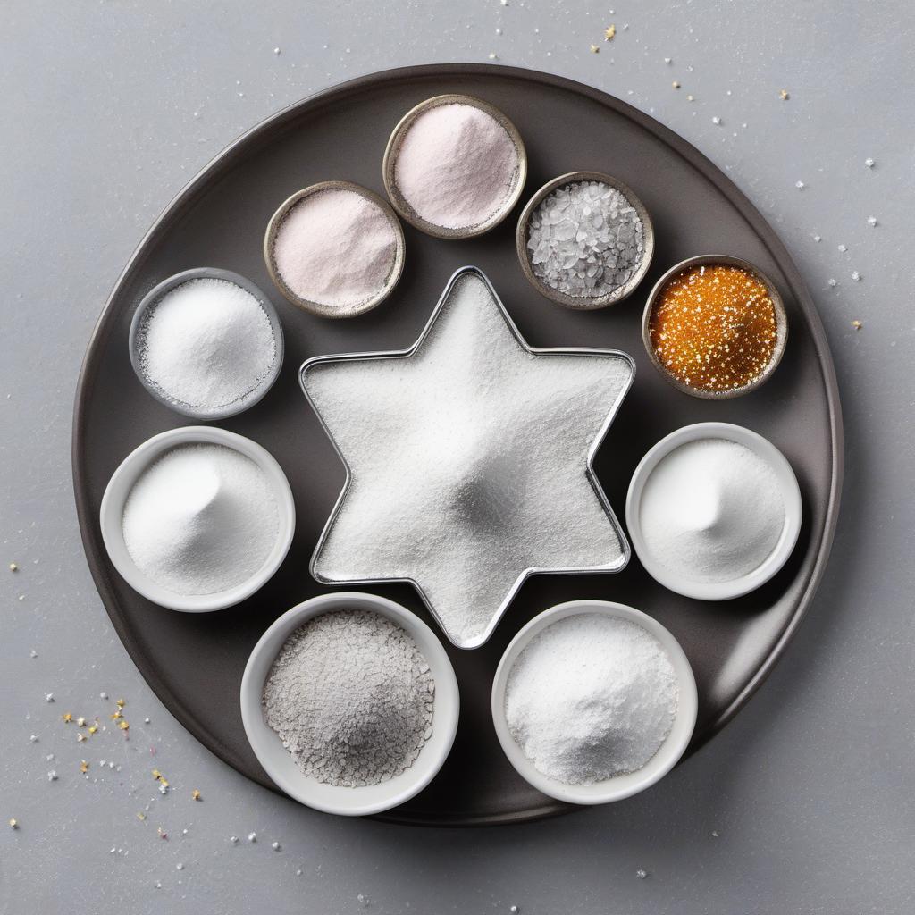 Items needed to answer the question, How do I top Lunar Lava Cakes with edible moon dust. Items include:  confectioners' sugar  silver decorating dust  edible star sprinkles