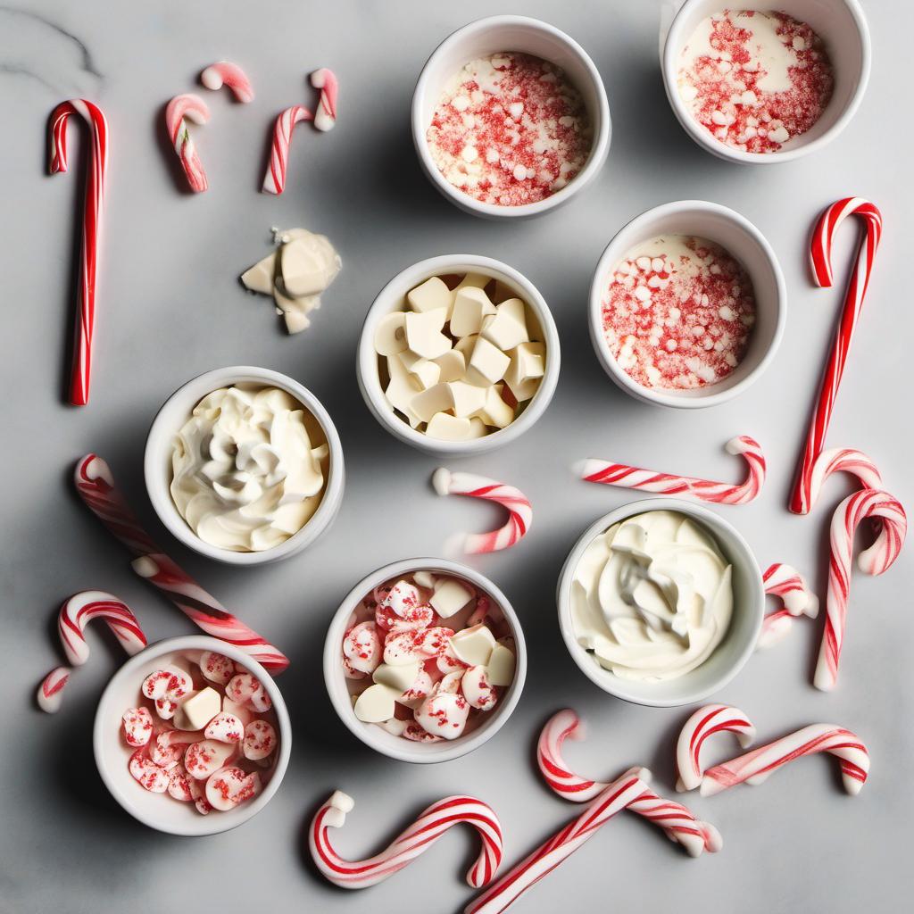 Items needed to answer the question, How do I display Cinderellas Midnight Mints at a royal ball. Items include:  white chocolate chips  whipping cream  peppermint extract  crushed candy canes