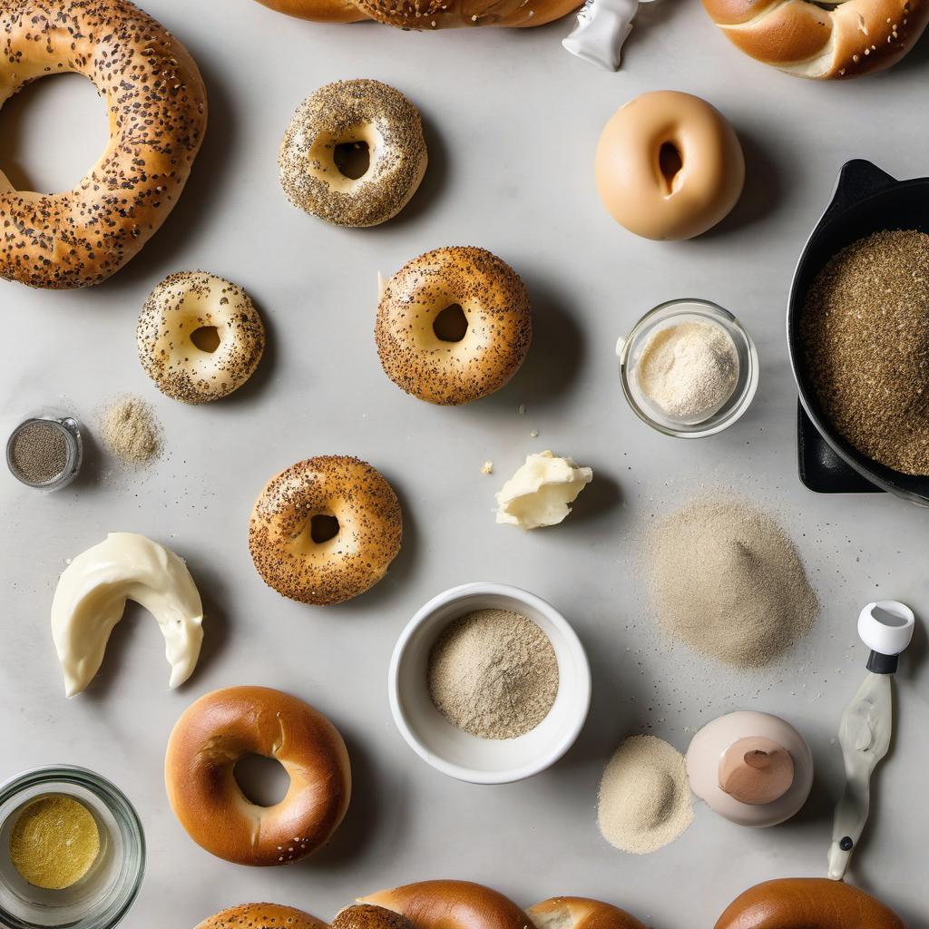Items needed to answer the question, How do I fry Everything Bagel Doughnuts. Items include:  Bagel dough  Everything bagel seasoning  Oil for frying