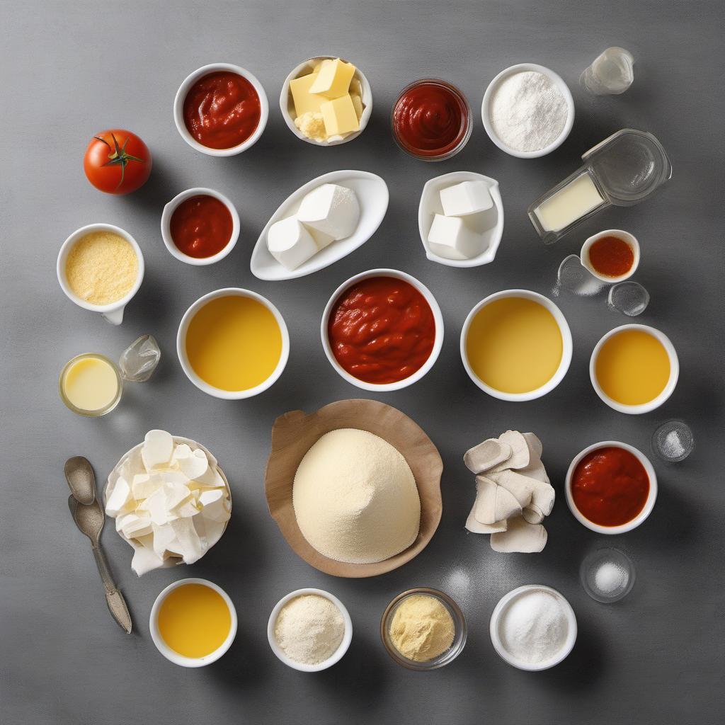 Items needed to answer the question, How do I fry Mozzarella and Tomato Sauce Filled Doughnut. Items include:  All-purpose flour  Yeast  Sugar  Salt  Melted butter  Warm water  Mozzarella cubes  Tomato sauce