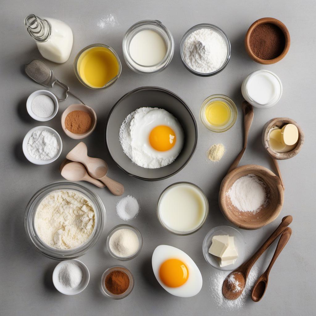 Items needed to answer the question, How do I make Pancake Tacos. Items include:  all-purpose flour  sugar  baking powder  salt  milk  egg  butter