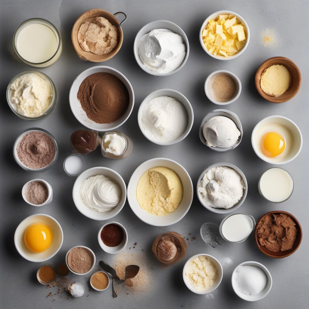 Items needed to answer the question, How do I make bubble waffles with ice cream and toppings. Items include:  all-purpose flour  sugar  baking powder  salt  eggs  milk  butter  ice cream  toppings