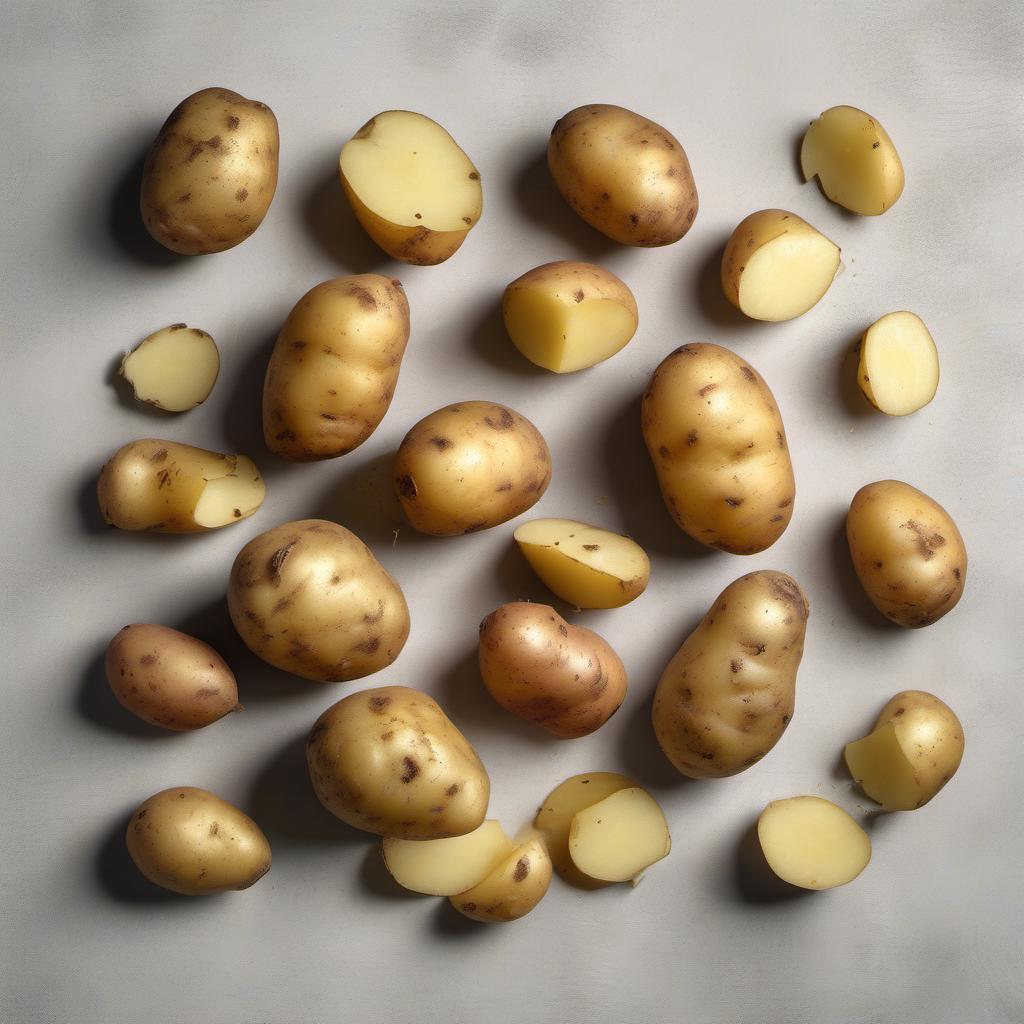 Items needed to answer the question, How do I fry Crispy Potato Skin Chips. Items include:  Potatoes  Vegetable Oil  Salt or Seasoning Blend